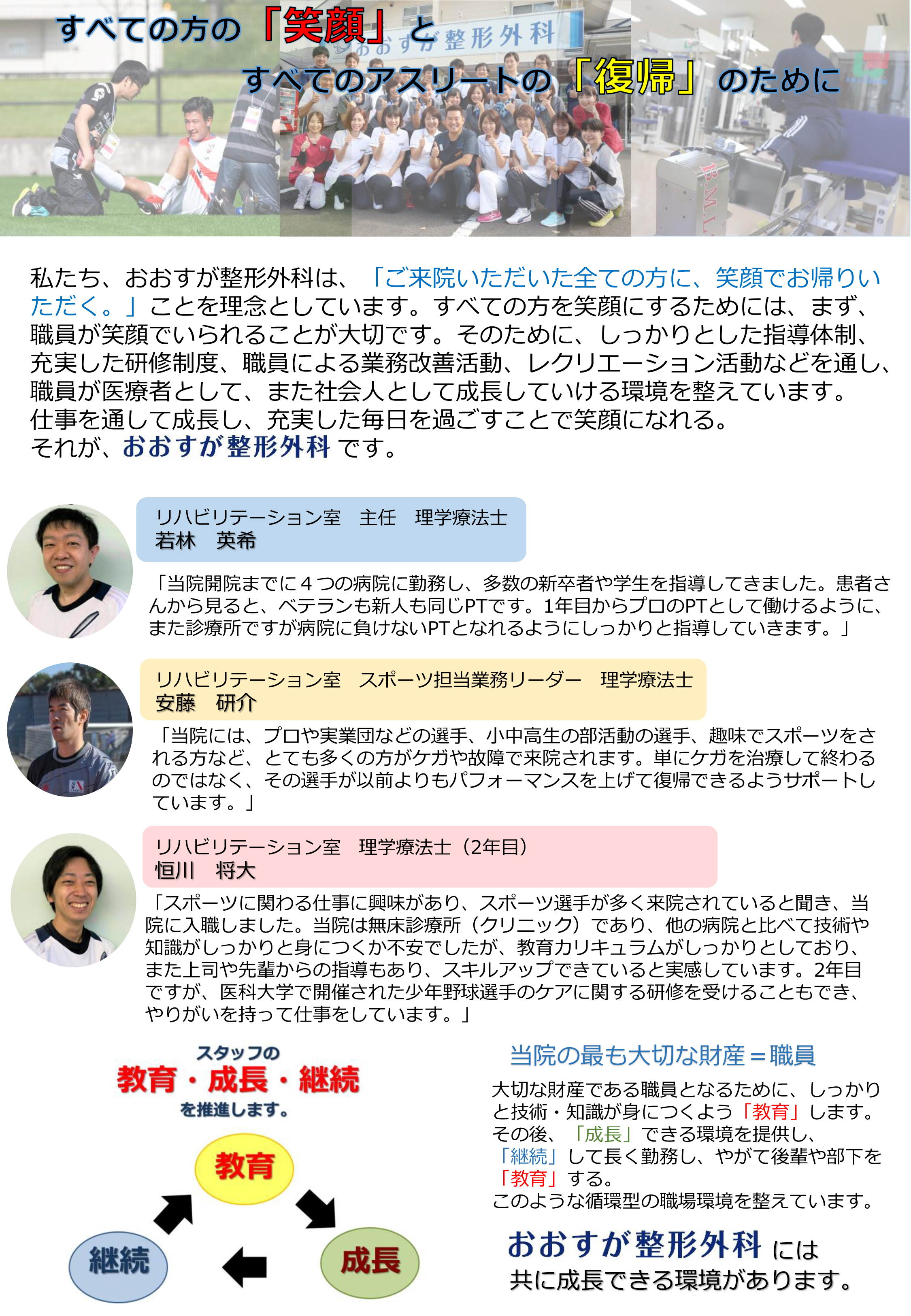 笑顔・復帰